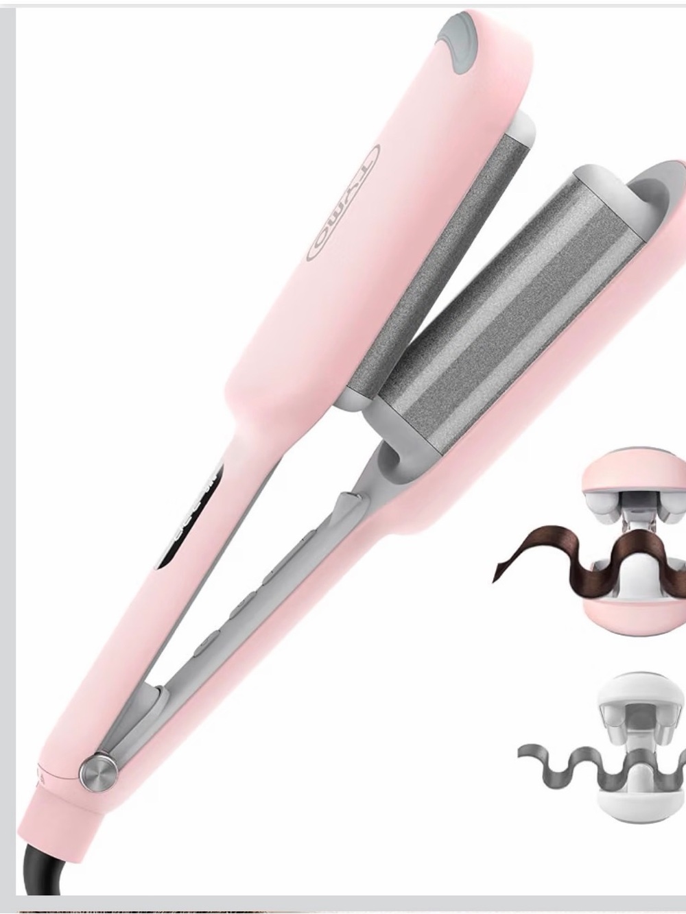 Pink Ceramic Hair Waver Styler - Gentle Waves & Smooth Finish